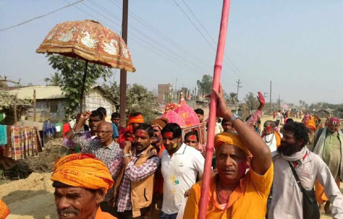 माध्यमिकी परिक्रमा यात्री महोत्तरीबाट धनुषातर्फ